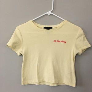 Forever 21 Uh Huh Honey Cropped Shirt